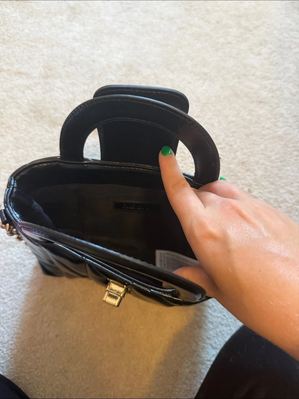 Never Used Forever 21 Black Crossbody Bag with Gold Chain